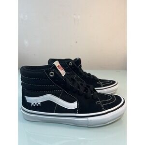 Vans Sk8 Hi Men's 7 Black White Skate Streetwear Sneakers Classic